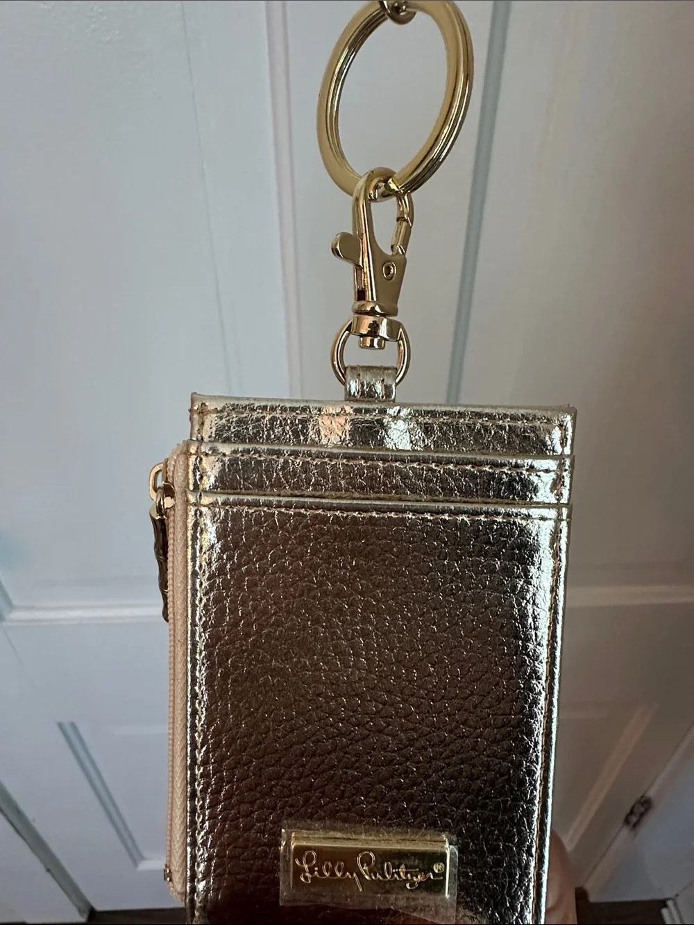 Lilly Pulitzer Metallic Gold Cardholder Necklace